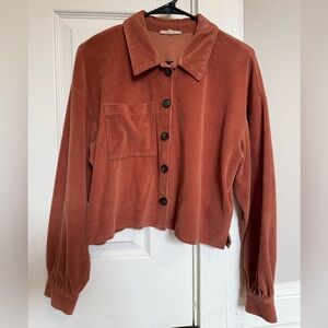 Madewell Terracotta Corduroy Shirt
